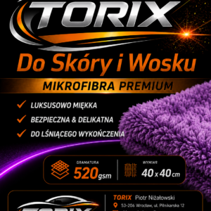 Mikrofibra Premium Do Skóry i Wosku – 520 GSM 40 × 40 cm – brązowa