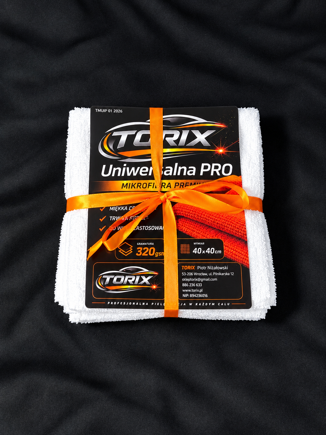 Mikrofibra Premium uniwersalna Pro 320 gsm. 40 * 40 biała Pakiet 5 szt - obrazek 3