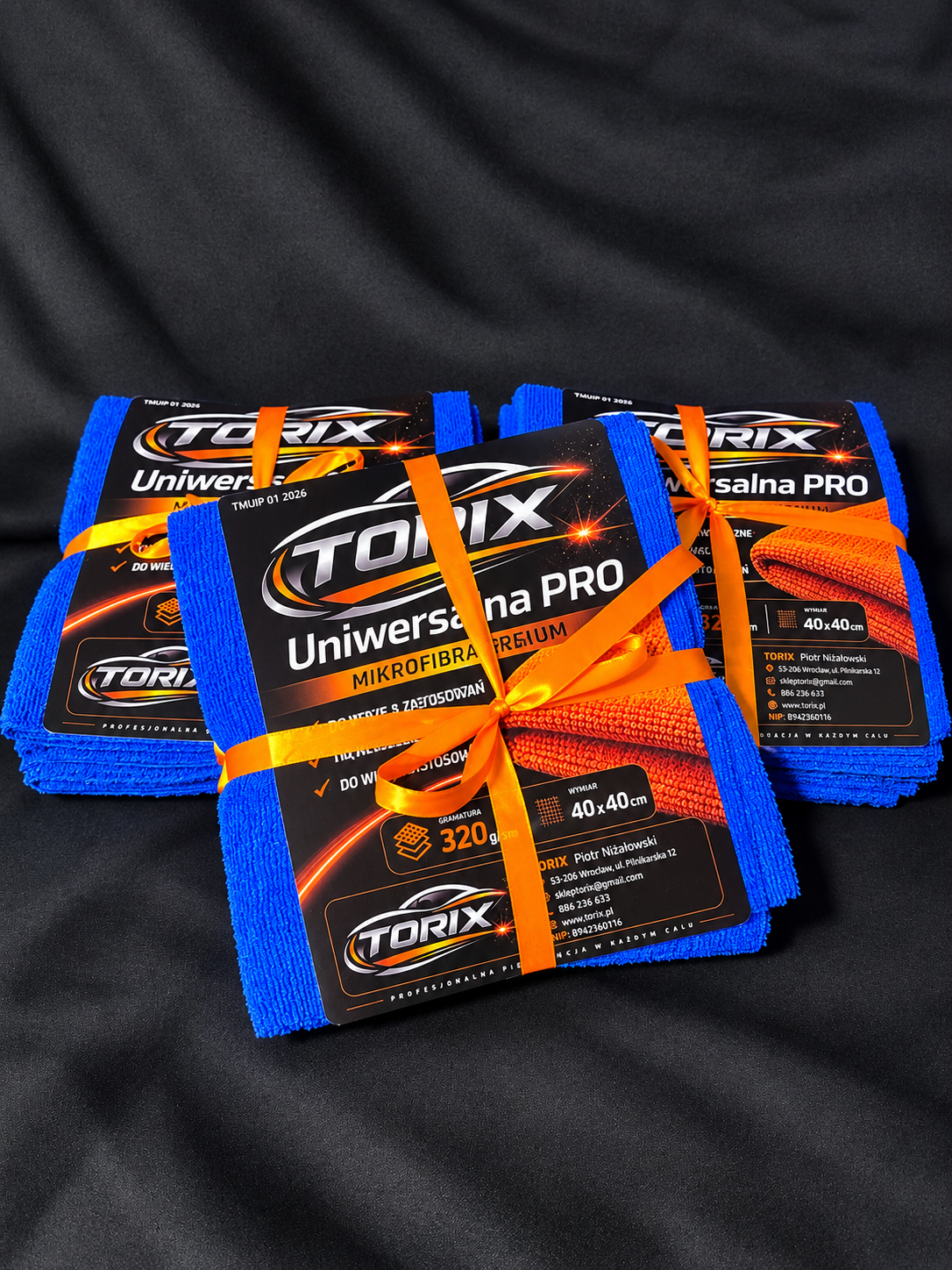 Mikrofibra Premium uniwersalna Pro 320 gsm. 40 * 40 niebieska Pakiet 10 szt. - obrazek 2